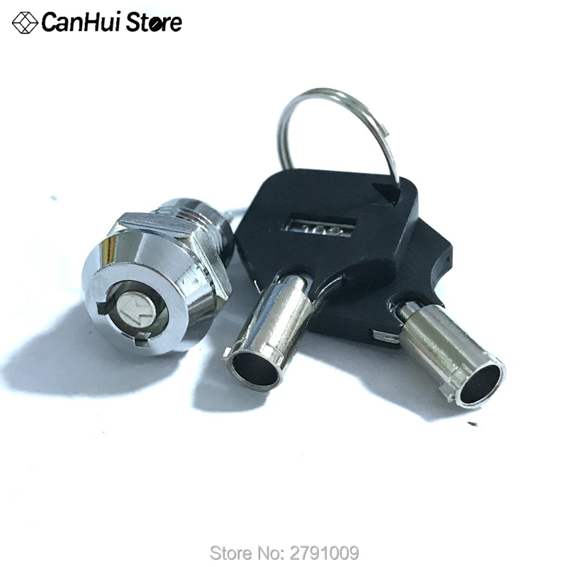 1Pcs 12mm Metal Key Switch 250V ON/OFF Lock Switch KS Electrical Key Rotary Switch with Keys 0.5A Bilateral Key Hole Double New