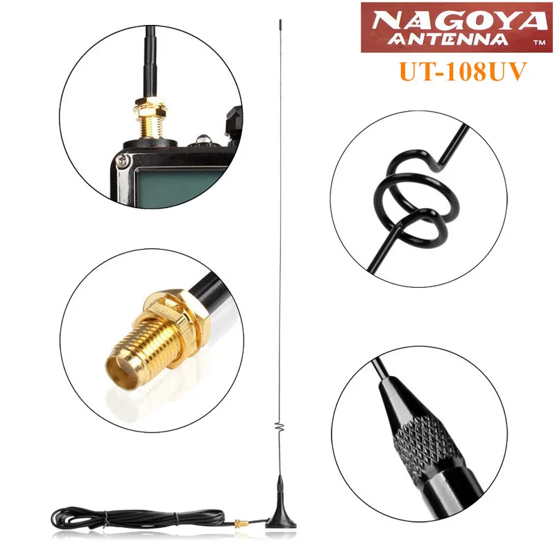 

Nagoya UT-108UV SMA-F 144/430MHz Dual Band Antenna for BaoFeng UV-5R UV-6R GT-3 UV-82 BF-888S UV-B5 UV-B6 PX-888K