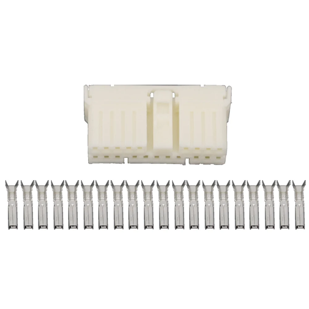 20 دبوس البلاستيك الأبيض لحام لوحة دبوس موصل لوحة دارات مطبوعة موصل عازمة إبرة مع محطة DJ7201-1.8-10 / 21 20P #5