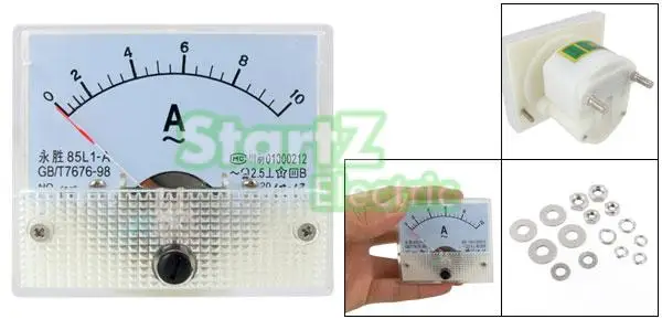 AC Analog Meter Panel 10A AMP Current Ammeters 85L1 0-10A Gauge