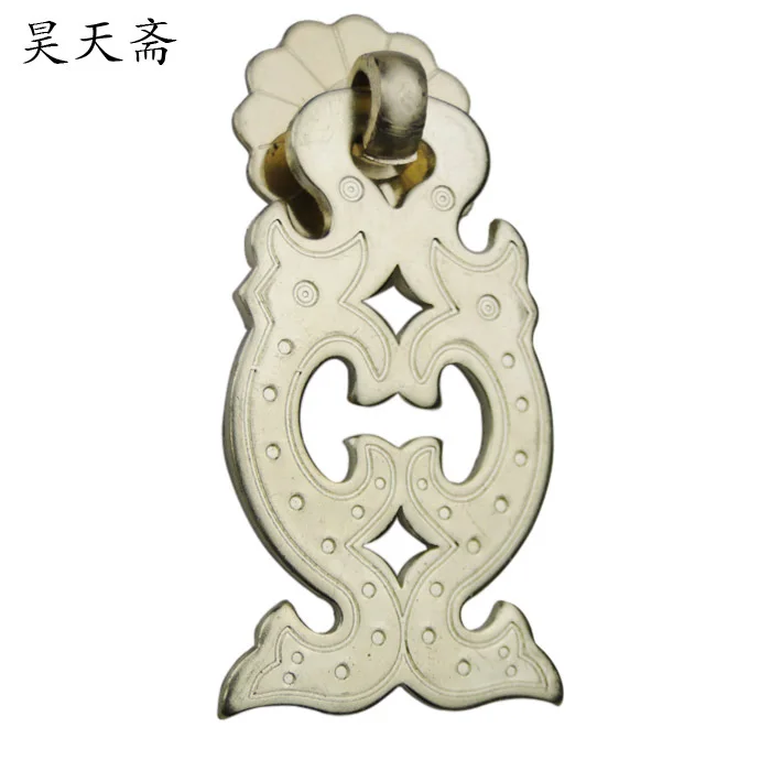 [Haotian vegetarian] antique Chinese Ming and Qing furniture door drawer handle HTE-195 Ssangyong copper-nickel alloy No.