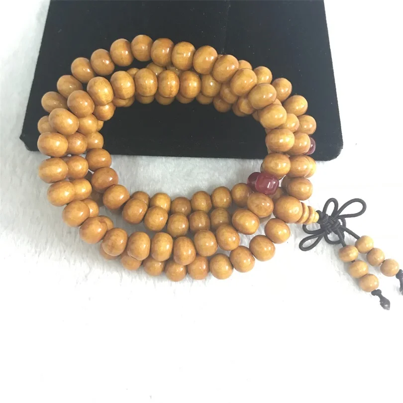 Green Sandalwood 108*8mm Buddhist Prayer Beads Mala Bracelet Buddha Party Business Vintage Jewelry Gift