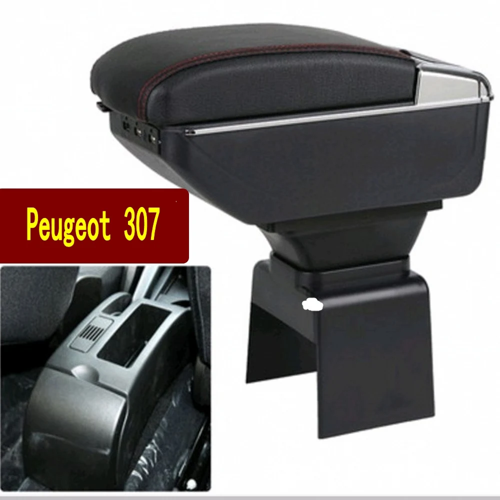 

For Peugeot 307 armrest box central Store content box cup holder ashtray interior car-styling decoration accessory 04-13