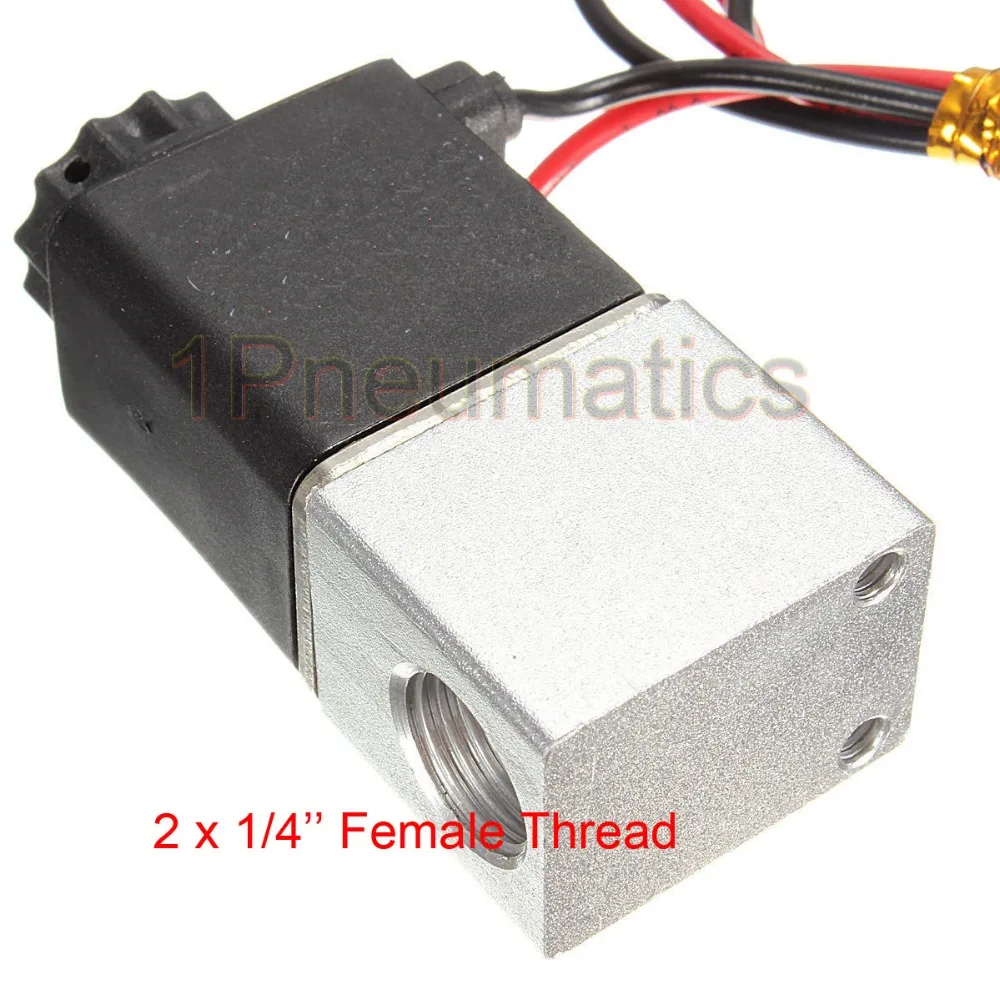 

Free shipping 1x 2V025-08 12V DC 2Port 2Pos 1/4" BSP Normally Closed Solenoid Valve w Wire Lead Coil