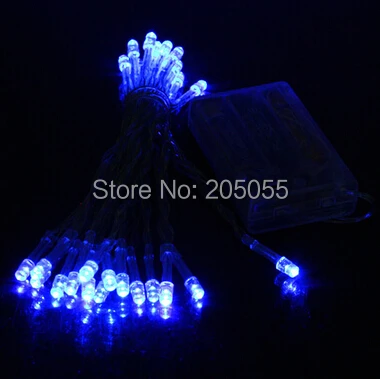 

5M 50LED AA Battery operated clear String Fairy Light night Lamp static on&Flash modes for Xmas Christmas Wedding Party -BLUE