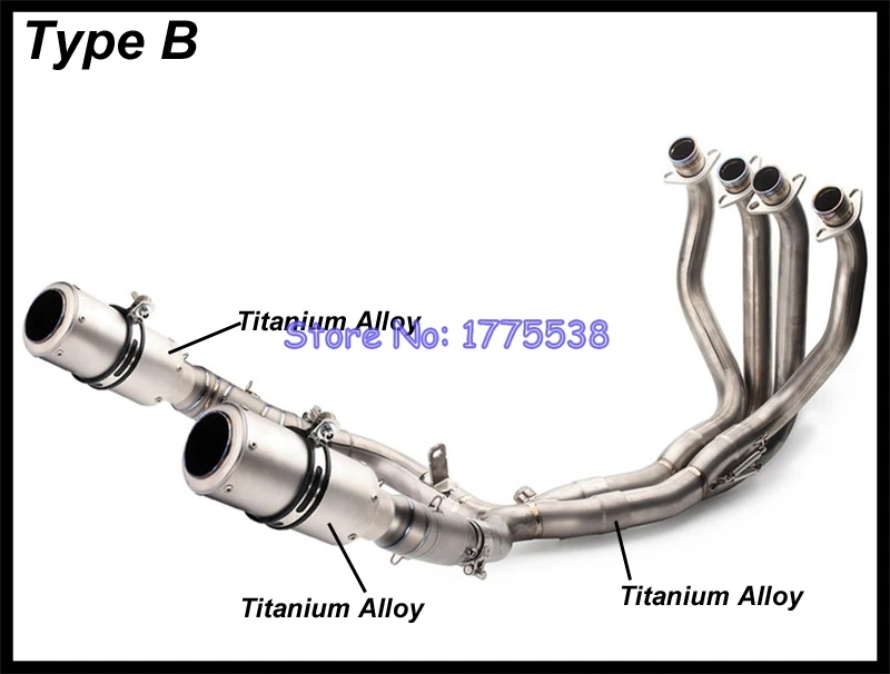 Titanium Alloy for Kawasaki Z1000 Z1000SX NINJA 1000 2010-2020 Motorcycle Exhaust Full System Collector Manifold Header Exhaust