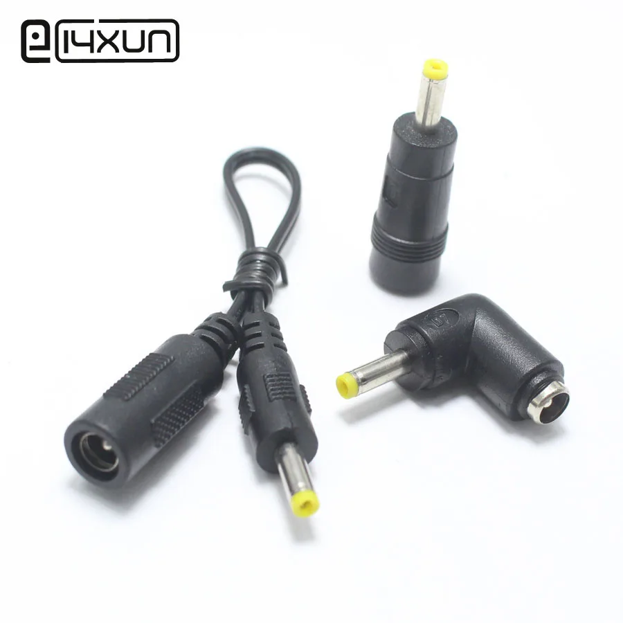 1pcs 5.5x2.1mm female to 4.0x1.7mm male DC Power Connector Adapter Laptop 5.5*2.1 to 4.0*1.7 mm Straight Right Angle with Cable