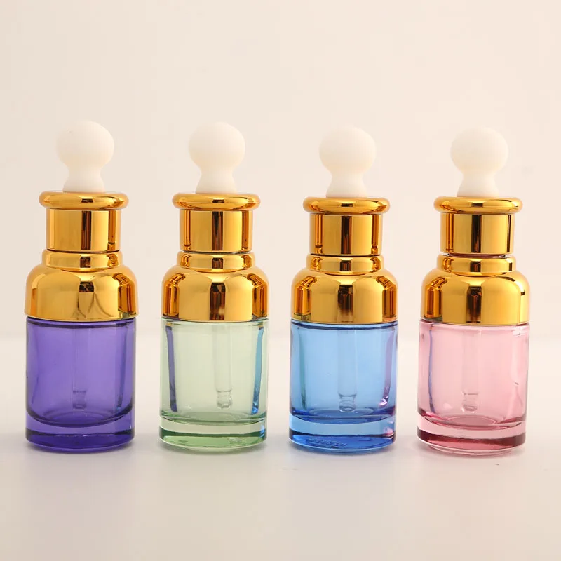 

5pcs/lot 20ml 30ml Empty colour round Glass Bottles Eye Dropper Aromatherapy Perfume 1oz Transparent Glass Dropper Vials