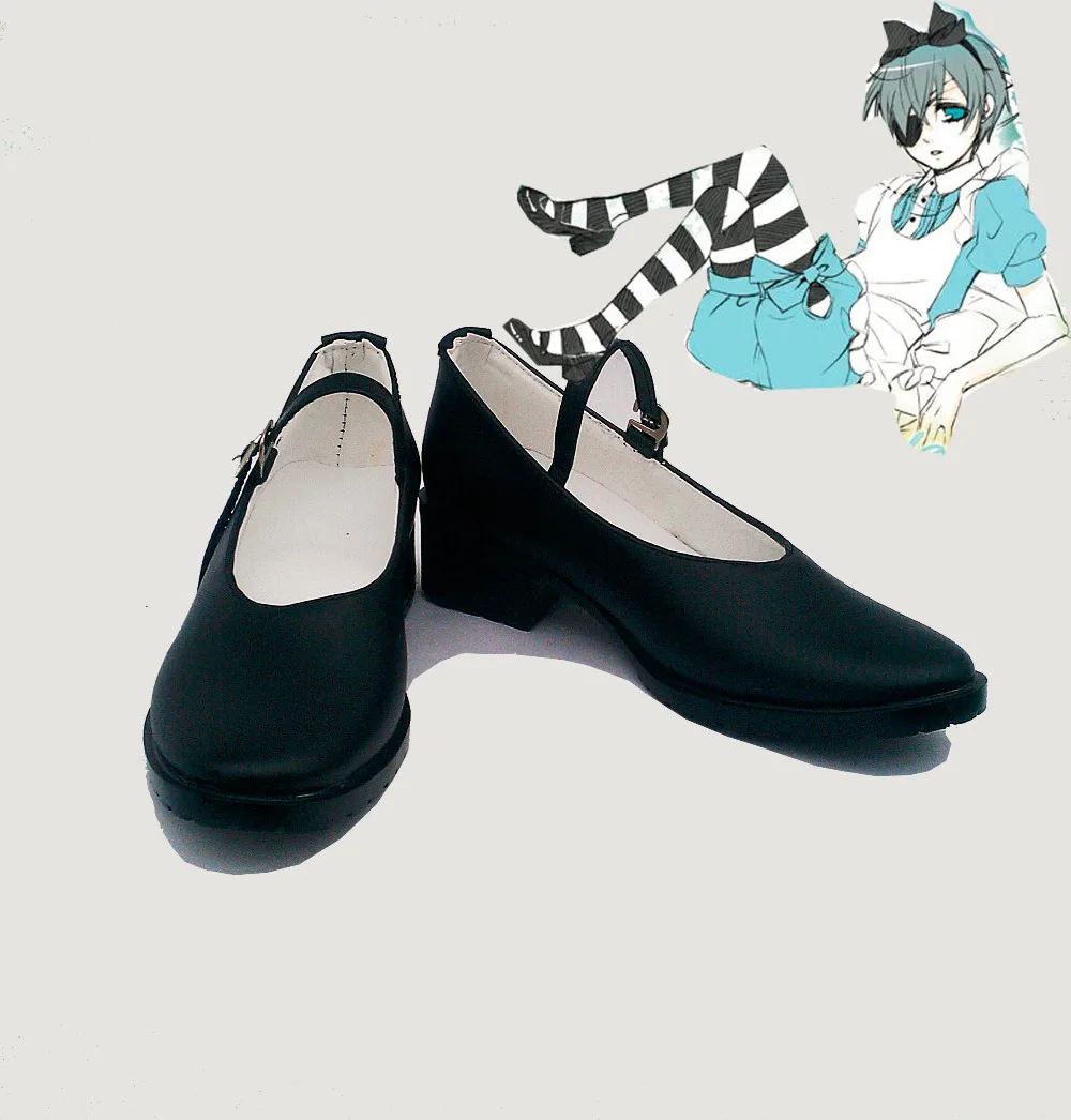 Custom made Alice ver Ciel shoes boots from black butler Kuroshitsuji Cosplay