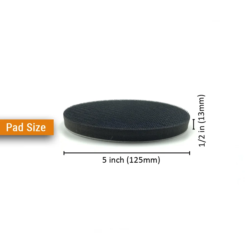 2PCS 5 Inch(125mm) Soft Sponge Interface Pads for Back-up Sanding Pad and Hook&Loop Sanding Discs for Uneven Surface Polishing