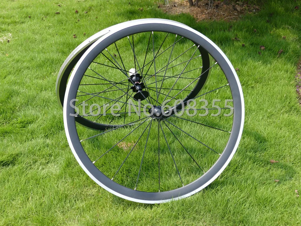 

38mm 3k UD Carbon Matt Glossy Road Bike Clincher Wheelset width 20.4mm 23mm Bicycle Wheel Rim Alloy Brake Side