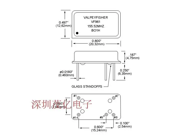 10pcs Straight-through active crystal OSC clock resonant square DIP-4 1.8432MHZ full size