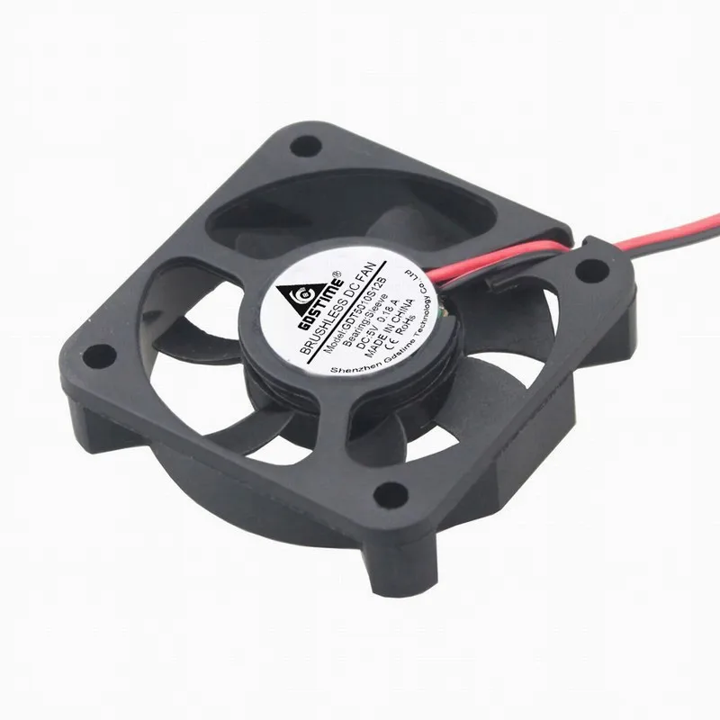 10 pcs Gdstime DC 5V 2Pin Dupont Brushless 5010s 50x50x10mm 5010 Micro Cooler Portable Axial Cooling Fan 50mm x 10mm