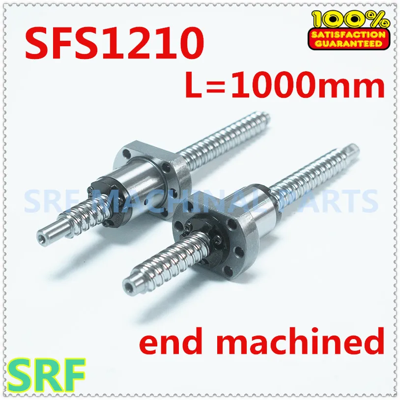 

High quality 12mm Dia SFS1210 Rolled Ballscrew L=1000mm C7 with SFS1210 Ball screw Ball nut end processing for CNC parts