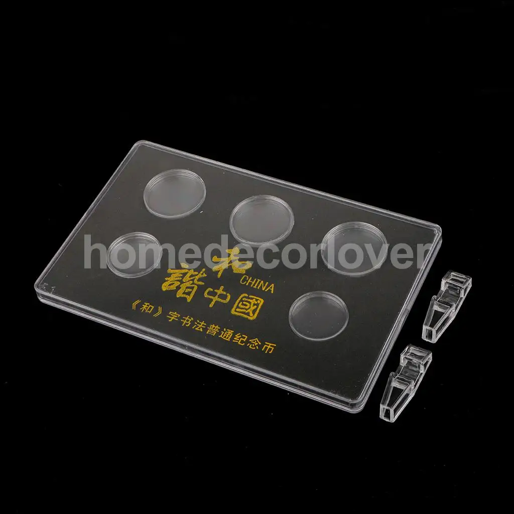 Single Boxed  Capsule Holder Set Plastic Stand for 25MM/27MM/30MM/32MM Commemorative