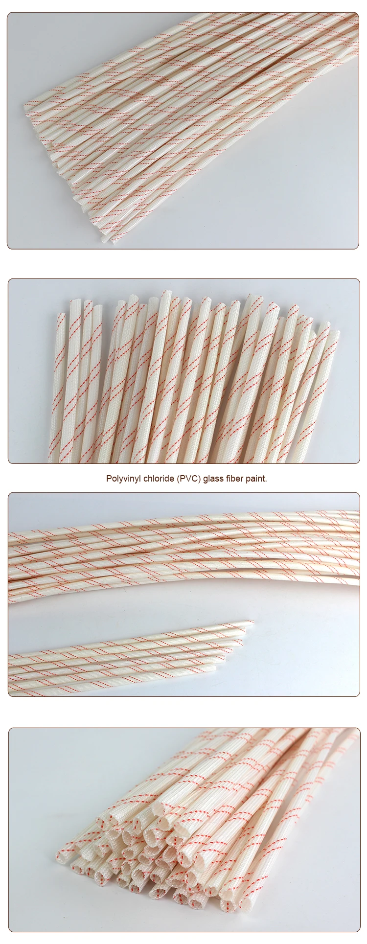 1M/Lot 1mm 1.5mm 2mm 2.5mm 3mm 3.5mm -60mm 600 Deg High Temperature Braided Soft Fiberglass Sleeving Fiber Glass Tube Tubing