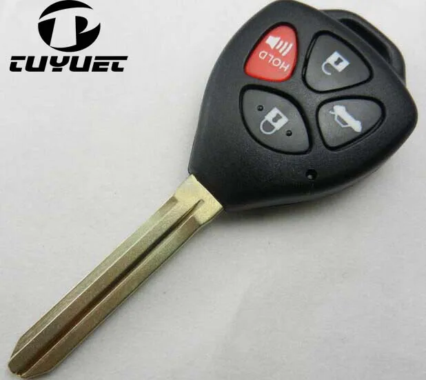 

10PCS 4 Buttons (Band Red Button) Remote Key Shell for Toyota Camry