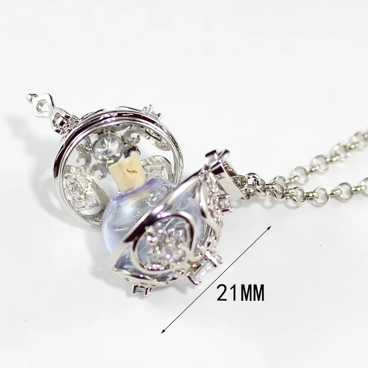 1PC Round Crystal Locket Pendant With Glass Ball Memory Locket Pendant Cremation Jewelry Fillable Jewelry