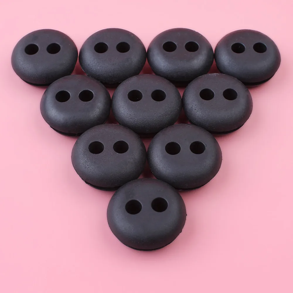 10pcs/lot 2 Hole Rubber Fuel Gas Line Grommet For Chainsaw Trimmer Brush Cutter About 20mm Garder Tool Spare Parts Cutter Grass