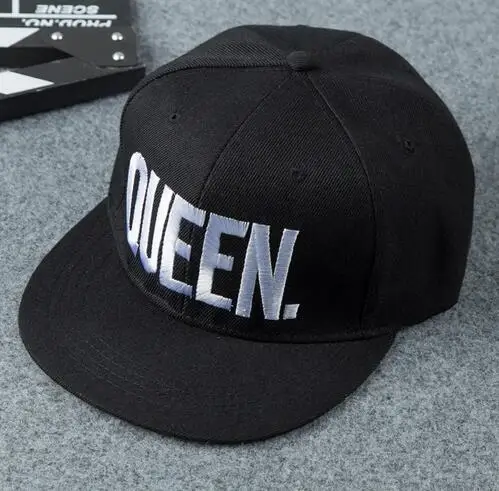 

50pcs/lot KING QUEEN Baseball Cap Men Women Mesh Summer sun cap Snapback Caps white black 58cm