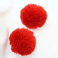 Juego de pompones de hilo fino suelto, de hilo rojo Pompón, 4cm-6cm o usted específica color y tamaño, 40 piezas