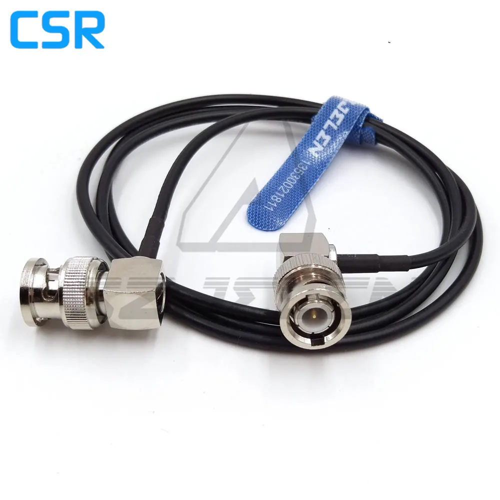 BNC plug to BNC plugs elbow, SDI pigtail. Camera RF coaxial cable, Very soft 50 ohm camera video signal SDI transmission line