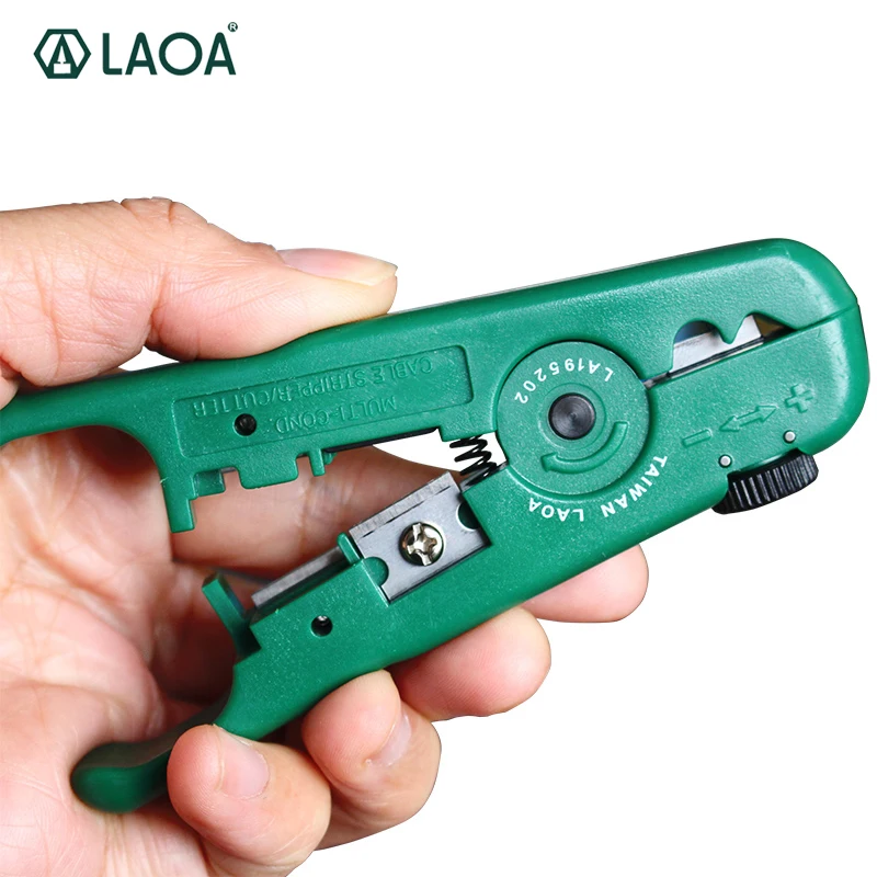 

LAOA 1PCS Mini Multifunctional Wire Stripper 3.2-9mm Adjustable Network Stripping Wire Cable Cutter Tools