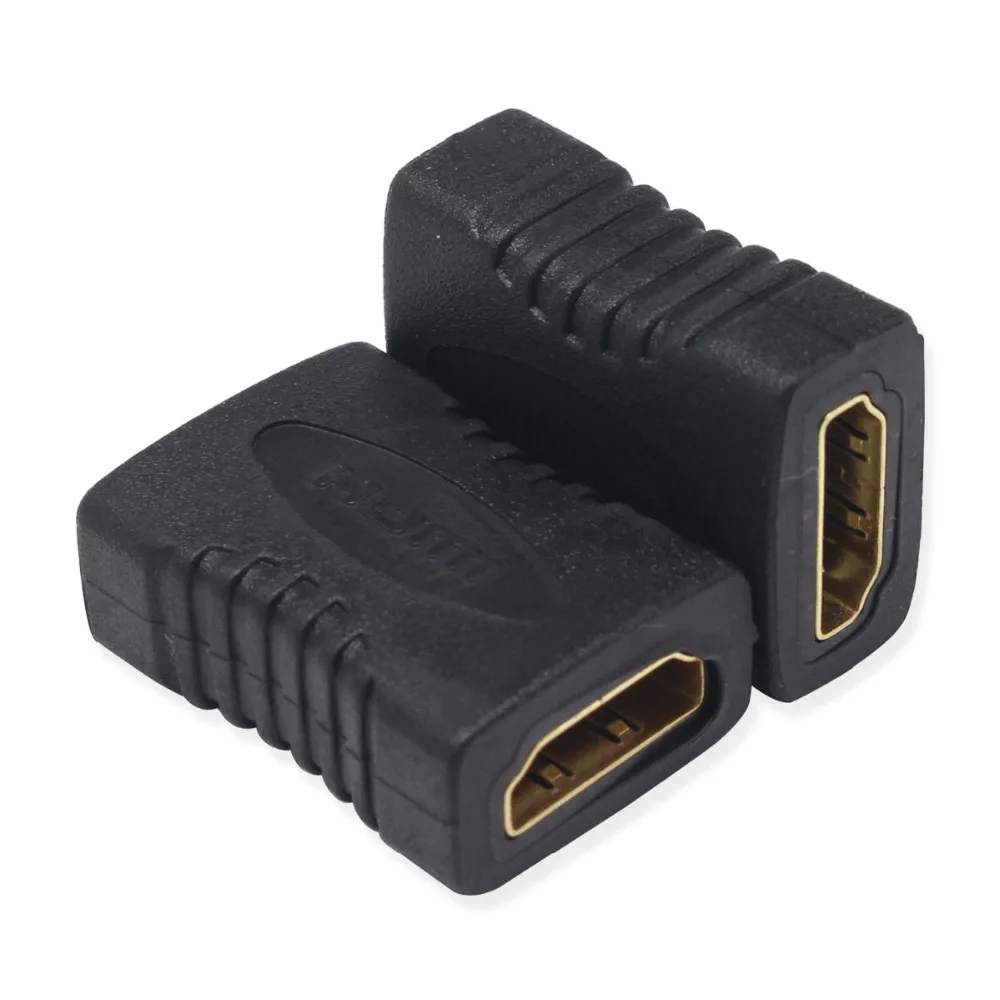 2 pieces HDMI female to female adapter coupler connector converter for HDTV 1080P HDMI adapter
