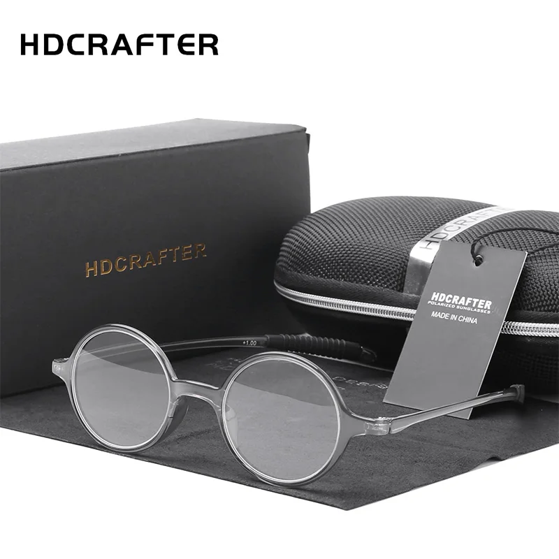 

HDCRAFTER +1.00 to +4.00 Round Retro Men Women Reading Glasses Unisex Presbyopia Eyewear for Readers diopters Glasses for man