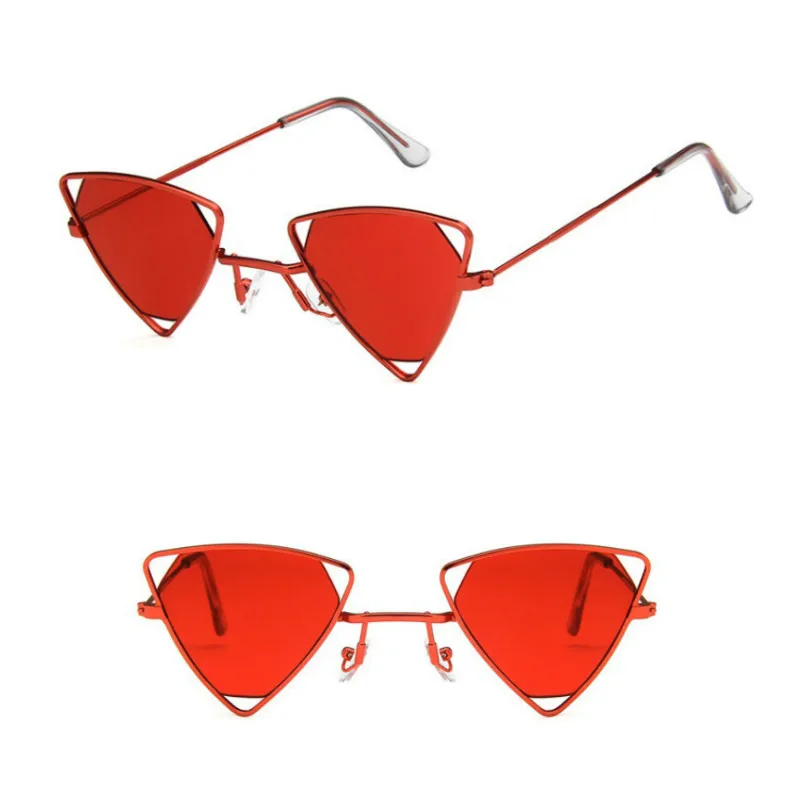 Yoovos – lunettes de soleil Punk pour femmes, lunettes de soleil Triangle Oculos, Vintage, cadre en métal ajouré, à la mode, Okulary, nouvelle