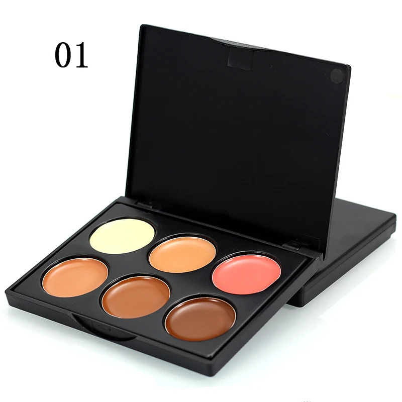 6 Color Face New Concealer Palette Natural Color Corrector Maquillage Contouring Makeup Women Cosmetic Make Up Consealer Cremes