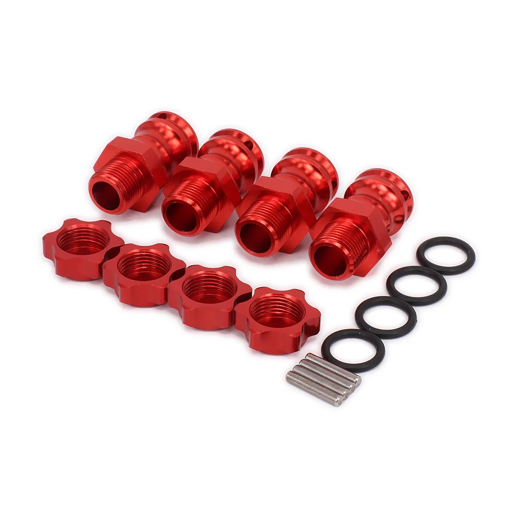 1/8 Wheel Hex Hub M17 17mm M23 23mm Extension Adapter 12mm Cap Anti-Dust x 4 Longer Combiner Coupler For RC Model Car Parts HSP