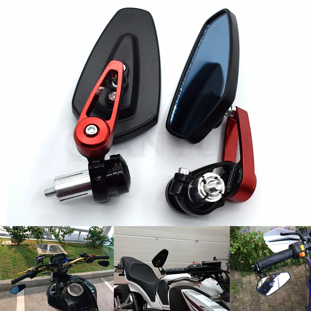 

Universal 7/8"" 22mm handle bar motorcycle bar end mirror Motorcycle Mirror For Suzuki GSXR 600 750 1000 TL1000S DL650 GSR 600