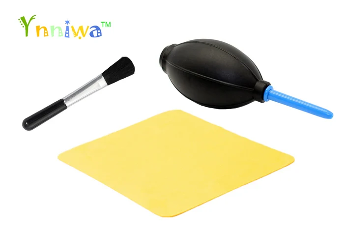 Baru 3 Dalam 1 Set Kit Setelan Pembersih Lensa Kamera Blower Udara Pembersih Kain + Pembersih Bursh + Kain Bersih