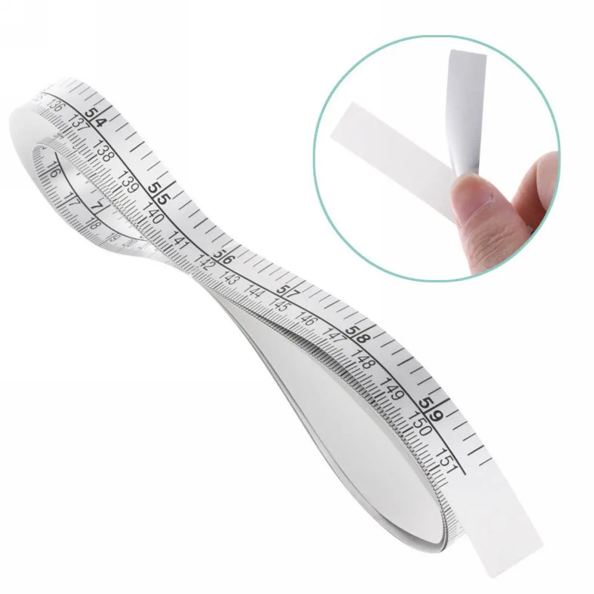 New 151cm  PVC Metric Measure Soft Ruler Tape DIY Self Adhesive Measuring Tape Ruler Sticker Home Sewing Tool Accessory