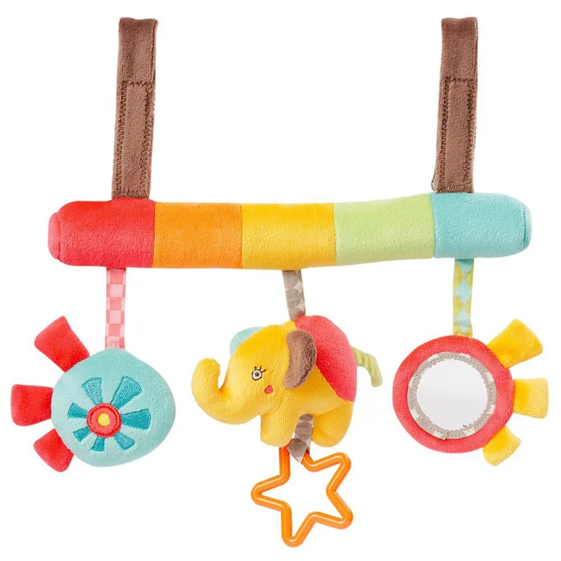 Jjovce baby autositze hängen toys jungen mädchen weichem plüsch elefant baby sensorische entwicklung spielzeug puppen kinderwagen zubehör