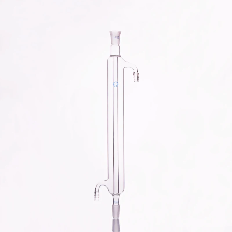 FAPE Condensateur droit, L. Condenseur Liebig avec chambre à air fondue, 80mm, 100mm, 120mm, 150mm, 180mm, 200mm, 250mm, Joint 14/23 + 14/23