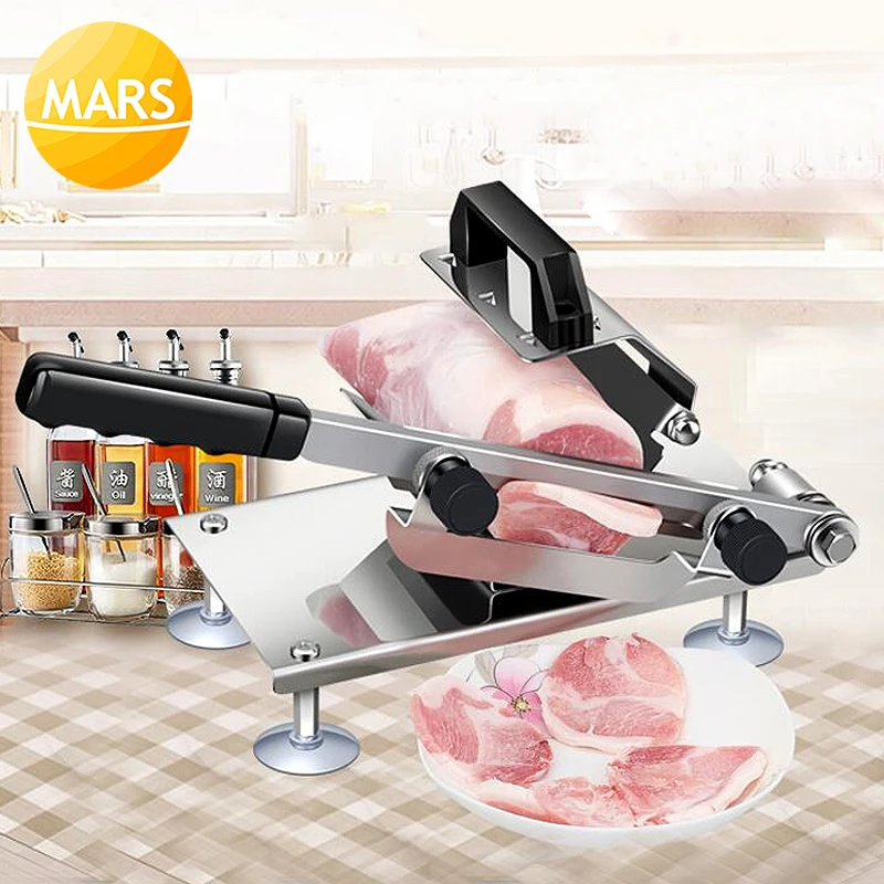 Household Manual Meat Block Slicing Machine Meat Cutter Stainless Steel Mutton/Beef/Meat Slicer in Electric Meat Grinders