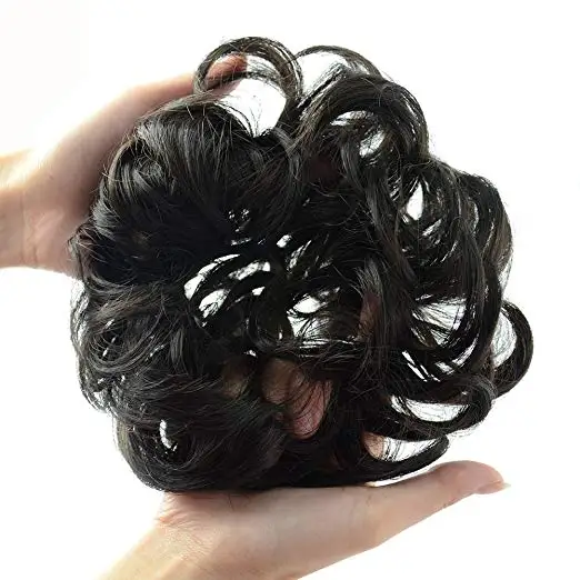 Similler Synthetic Hair Bun Elastic Donut Hair Bag High Temperature Fiber Chignon Bun Hair Extensions Accessories Wedding