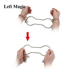 Chain Shackle Escape Handcuff Escape - Silver Color Magic Tricks Stage Close-Up Street Accessories Gimmick Comedy Mentalism