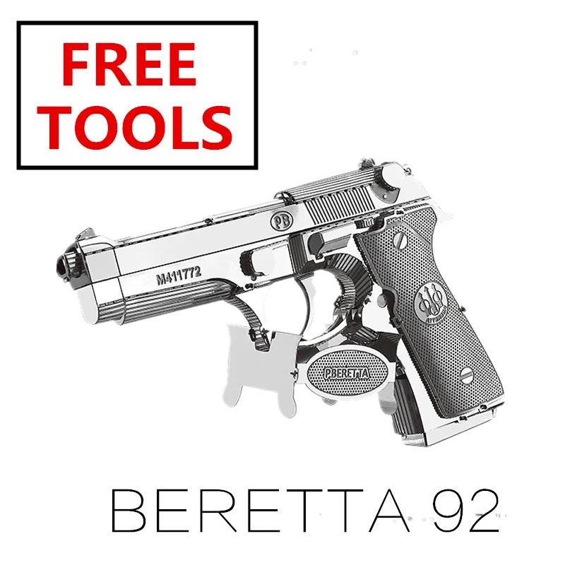 

Модель MMZ NANYUAN, 3D металлическая модель пазла, комплект Beretta 92, сборная модель оружия «сделай сам», 3D лазерная вырезка, модель пазла, игрушки для взрослых