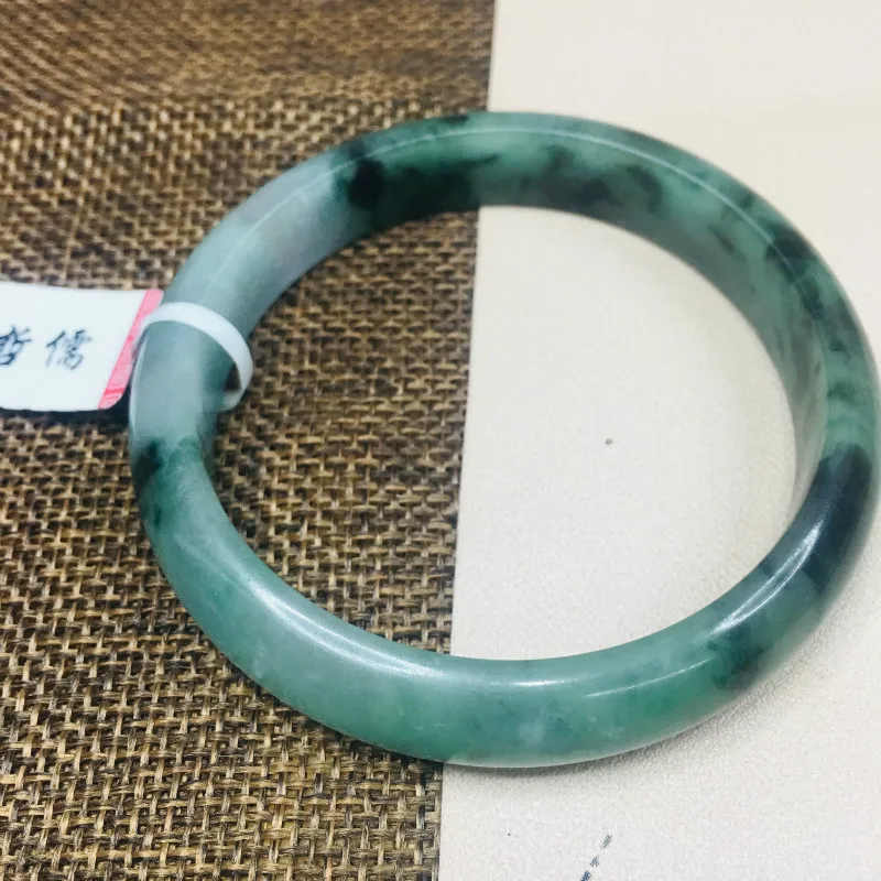 Zheru Jewelry Natural Jadeite Bracelet Natural Green Tricolor 54-62mm Female Gift A Class A National Certificate