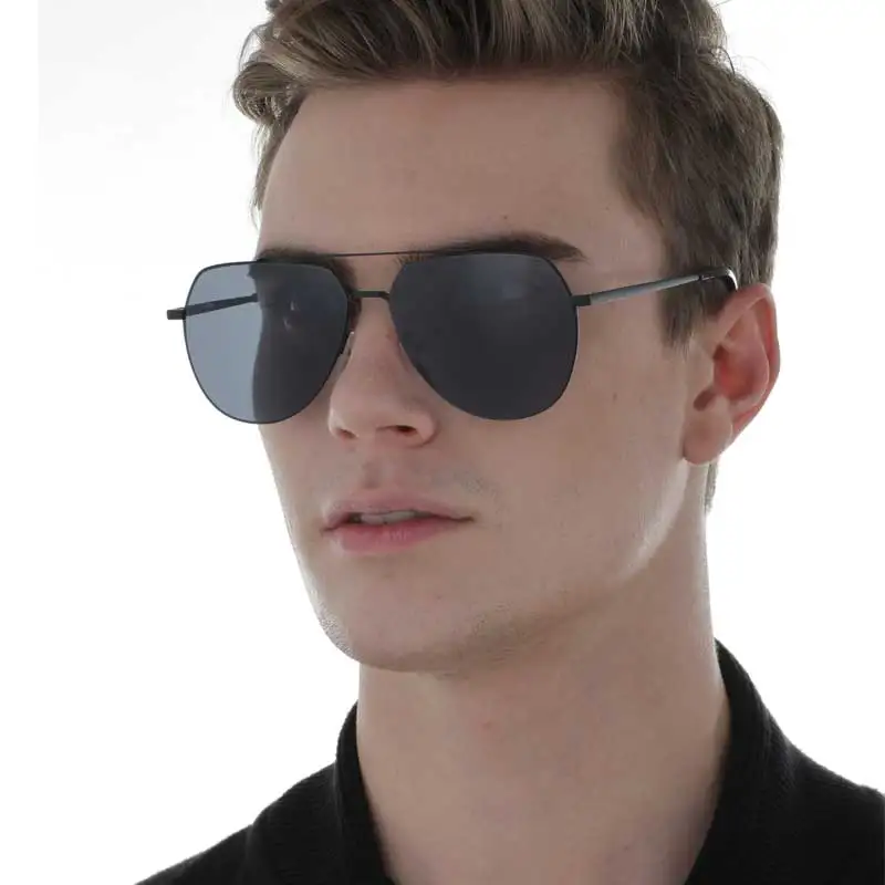 Youtop óculos de sol com lentes quadradas para homens, óculos de sol com lentes polarizadas, estilo piloto, da moda, 7025