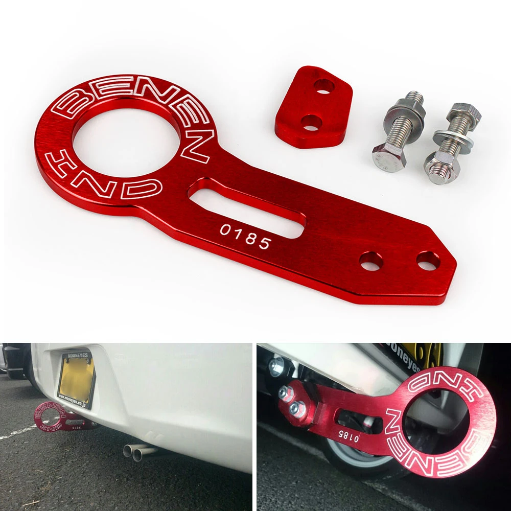 Universal Rear Tow Hook Billet Aluminum Towing Kit For JDM Racing