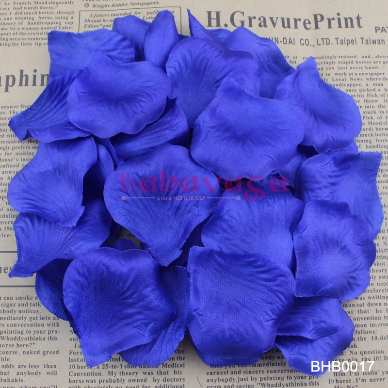 Royal Blue Sapphire Several Colorful Silk Flower Rose Petals Wedding Banquet Adornment Favor Table Decorations 40 Colors