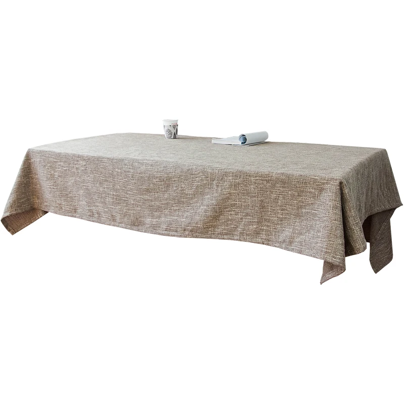 

Ultra-Thick Cotton Linen Plain Tablecloth, Tea Room Study Home Office Table Cover