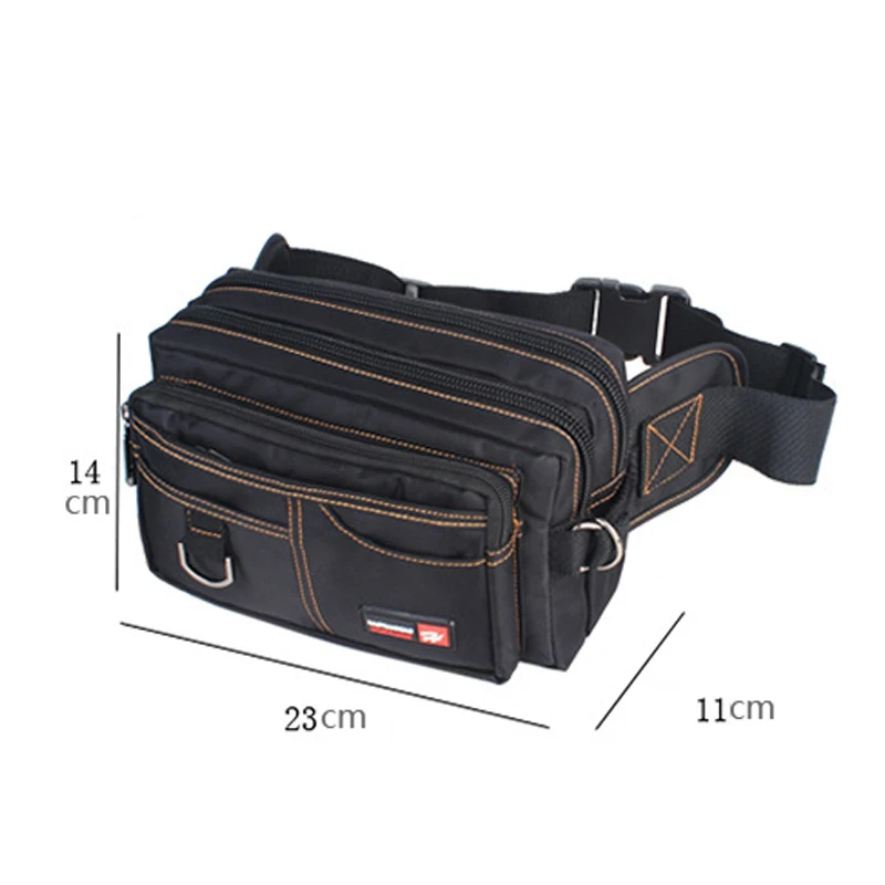 New Fashion Men\'s Bag High Quality Zipper Shoulder bag Fanny Pack Money Belt Waist Pouch Oxford Casual Male Travel Wallet Purse