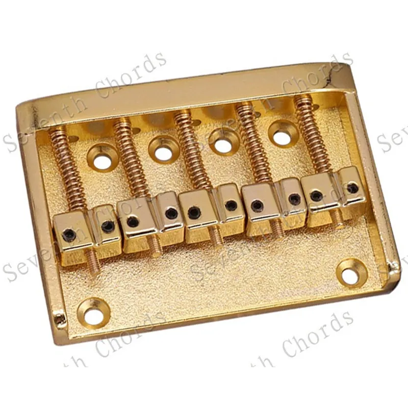EIN Set Chrome 5 Saiten Bass Brücke Für Bass Gitarre Sattel Musical Instrument Zubehör Teile – Detail 17