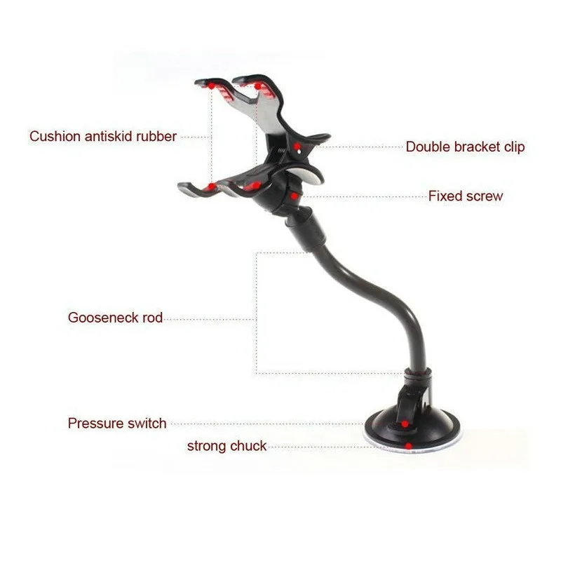 For Samsung/Iphone Universal Suction Cup Sucker Car Windshield Mount Phone Holder,Dashboard Stand Glass Sticky Bracket Stents