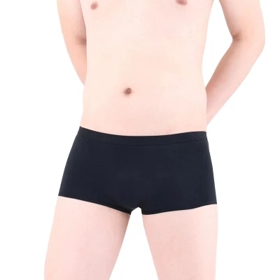 

Free shipping manview Male panties whole invisible boxer homme seamless pocket viscose ultra-thin man boxers